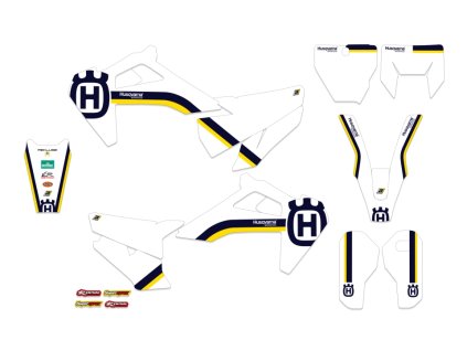 BLACKBIRD Sada polepov Husqvarna TC/FC '19-'22, TE/FE '20-'23 Retro biela