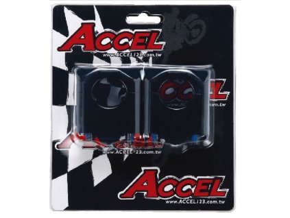 ACCEL Držiaky / podložky riadidiel (dole 28,6 mm / hore 28,6 mm), výška 35 mm – čierne
