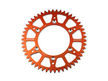 SCAR Zadná rozeta hliníková 52 KTM SX / SXF / EXC / EXCF '93-'25, Husqvarna TC / FC/ TX / TE / FE / FX '14-'25, Gas Gas 125-450 MC / Mcf / EC / Ecf '21-'25, Triumph Tf 250-FX '24-'25 oranžová