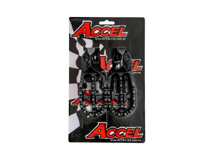 ACCEL Stupačky KTM SX / SXF / XC / XCF 125 / 250 / 250 / 300 / 350 / 450 '23-'25, Husqvarna TC / TX / FC / FX 125 / 250 / 300 / 350 / 450 '23-'25 čierne