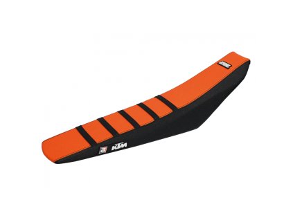 BLACKBIRD Poťah sedla KTM SX/SXF '98-'06, EXC/EXCF '98-'07 Zebra čierny/oranžový