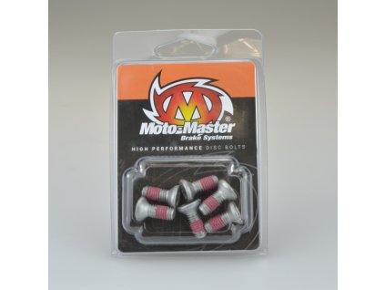 MOTO-MASTER Skrutky brzdového kotúča zadné / predné M6 × 12 mm – 6 ks Fantic / Husqvarna / Kawasaki / Suzuki / Swm / Yamaha
