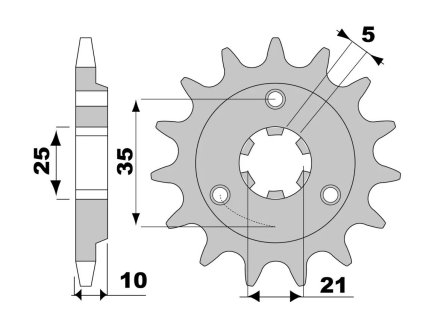 JT Predná rozeta 415 15 Suzuki TS 50, Yamaha DT 50MX
