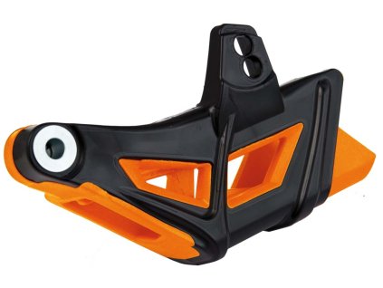 RTECH Zadné vodidlo reťaze KTM SX/SXF 07, EXC/EXCF 08-13 čierne/oranžové OEM 77304070310