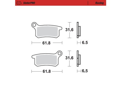 MOTO-MASTER Brzdové doštičky Sinter Metal OEM: 11 predné/zadné KTM SX 65 '09-'21, GasGas MC 65 '21-, Husqvarna TC 65 '17-, SX 85 '04-'11