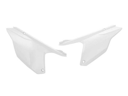 RTECH Bočné tabuľky (ľavá/pravá) Triumph TF 250 X/450 RC (24–25) – biele
