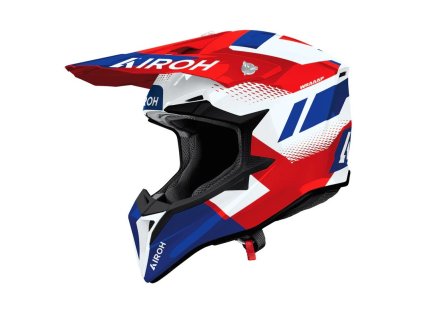 AIROH Prilba Wraaap Vision – červená/modrá/biela