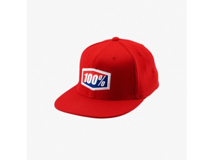 100% Šiltovka Official Flexfit – červená