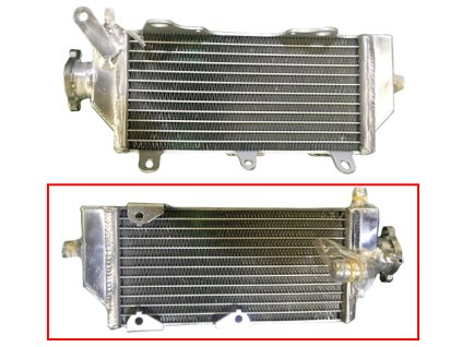 PSYCHIC Chladič Yamaha YZF 250X '15-18, WRF 250 '15-18 zosilnený so štandardným objemom – pravý (1 ks) (so zátkou)