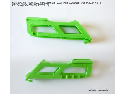 PSYCHIC Zadné vodidlo reťaze Kawasaki KXF 250/450 '09-'25 zelené
