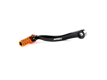 AWORKX Radiaca páčka KTM SX-F, EXC-F '17-, Husqvarna FC/FE '17- – čierna (oranžová koncovka)