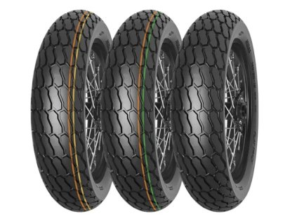 MITAS Pneumatika 130/80-19 (27x7-19) Flat Track Soft NHS TT (Oranžovo-žltý pásik) predná/zadná DOT 2025