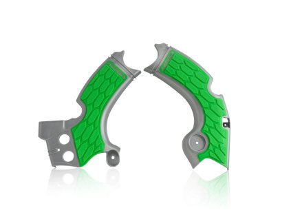 ACERBIS Chrániče rámu X-Grip Kawasaki KX 250 F '15-'20 (KXF 250) – zelené / sivé