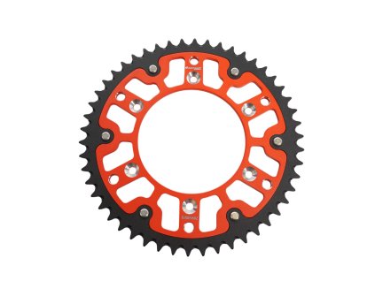 GROSSKOPF Zadná rozeta Dual Ring / Stealth (oceľová-hliníková) 289 49 (28949) Honda CR / CRF '83-'25, Beta RR '13-'25 – červená (reťaz 520)