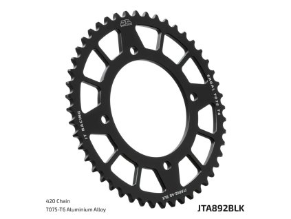 JT Zadná rozeta JTA892 hliníková čierna 48 zubov Racelite KTM SX 65 '25-'26 (OEM: A40510051048C1) (479448JTA) (reťaz 420)