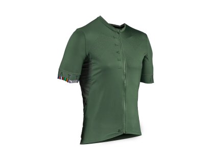 LEATT Tričko cyklistické MTB Endurance 5.0 Spinach – zelené veľkosť M