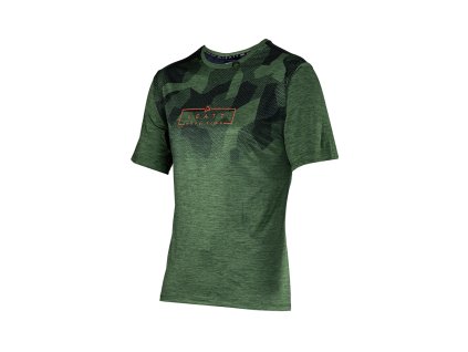 LEATT Tričko cyklistické MTB Trail 1.0 Spinach – zelené veľkosť S