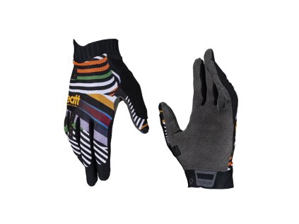 LEATT Rukavice cyklistické (dámske) MTB 1.0 Gripr Stripes – čierne/viacfarebné
