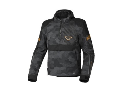 MACNA Bunda s kapucňou Traffiq Camo – čierna/sivá, maskovací vzor, veľkosť L