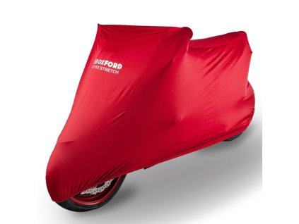 OXFORD Interiérová plachta na motocykel Protex Stretch – červená, veľkosť L
