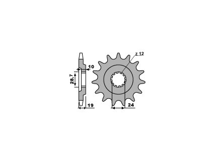 PBR Predná rozeta 532 18NC 17 zubov Kawasaki ZX-10 (88–90) – 530
