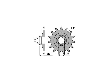 PBR Predná rozeta 548 18NC 14 zubov Gilera 350/500/600 – 520