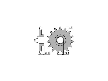 PBR Predná rozeta 2180 18NC 12 zubov NC Polaris 250/300/325/400/500