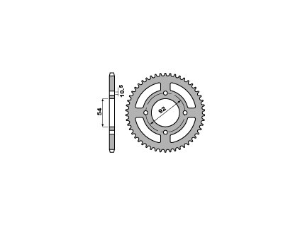 PBR Zadná rozeta 4570 F 60 zubov Yamaha TZR 50 X-Power 07-12