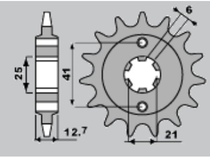 PBR Predná rozeta 288 18NC 17 zubov NC Honda CB 550F/K 75-80