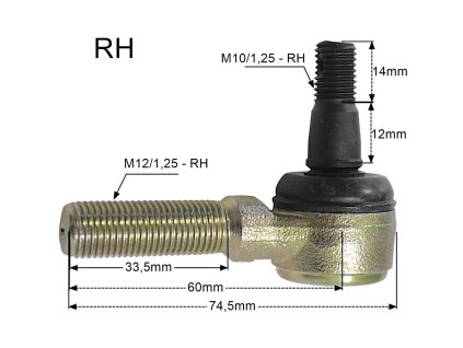 PROMX Koncovka tiahla riadenia pravá SUZUKI LTR 450 '06-'11, LTZ 400 '09-'13, YAMAHA YFM 700R RAPTOR '06-'24, YFZ450R/X '09-'24