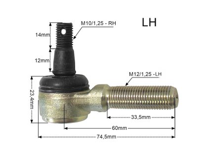 PROMX Koncovka tiahla riadenia ľavá SUZUKI LTR 450 '06-'11, LTZ 400 '09-'13, YAMAHA YFM 700R RAPTOR '06-'24, YFZ450R/X '09-'24