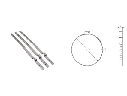 PROMX Oetiker 159 nastaviteľná spona na kĺby – rozsah: 40-110 mm X 7 mm – 1 ks