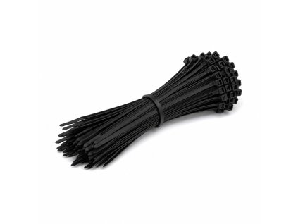 PROMX Sťahovacie pásky 2,5 × 100 mm – čierne – 100 ks