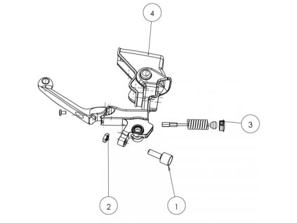 RENTHAL Náhradný diel opravnej sady páčky LV-121 (diel 1 a 2)