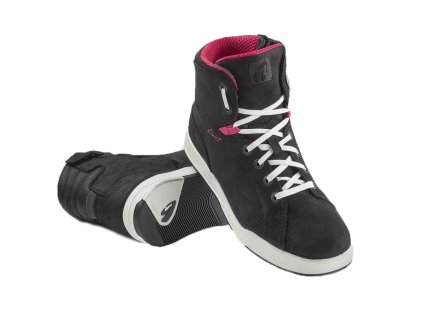 FORMA Dámske moto topánky Swift X Fit Lady Dry – čierne/biele/ružové