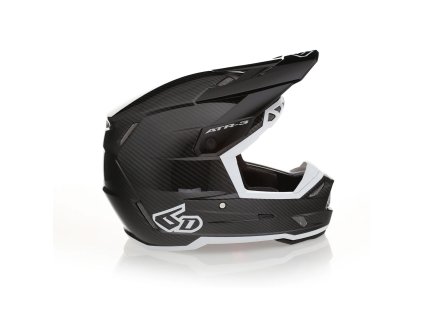 6D HELMETS Prilba CROSS/Enduro model ATR-3 SOLID GLOSS BLACK WHITE FIM (FRHPhe-02) – čierna
