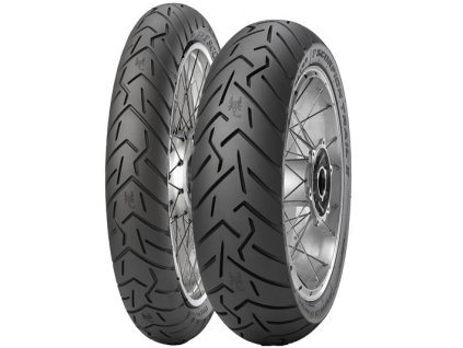 PIRELLI Sada pneumatík 120/70ZR17 Scorpion Trail II (58W) TL M/C predná DOT 2025 + 190/55ZR17 Scorpion Trail II (75W) TL M/C zadná DOT 2025 + rukavice UFO Skill Radial (Veľkosť L)