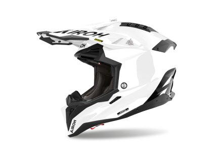 AIROH Prilba cross/enduro/ATV Aviator 3 FIM (FRHPhe-02) – biela lesklá (Veľkosť XS)