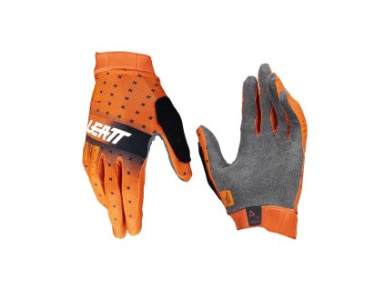 LEATT Rukavice cyklistické (detské) Mtb 1.0 Gripr JR Glove Glow – oranžové/čierne (Veľkosť L)