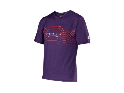 LEATT Tričko cyklistické Mtb Trail 1.0 X-FLOW Jersey Velvet fialová (Veľkosť L)