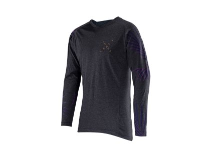 LEATT Tričko cyklistické Mtb Gravity 2.0 Jersey Palm grafitová (Veľkosť L)