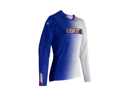 LEATT Tričko cyklistické (detská) Mtb Gravity 4.0 Junior Jersey Ultrablue – modrá/biela (Veľkosť L (140-150cm))