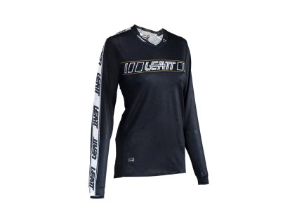 LEATT Dámske cyklistické tričko Mtb Gravity 4.0 Jersey Women Black – čierna (Veľkosť L)