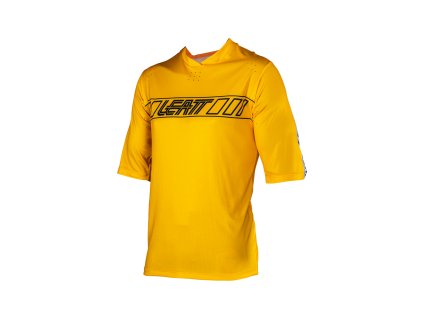 LEATT Tričko cyklistické Mtb Enduro 3.0 Jersey Gold – zlatá (Veľkosť L)