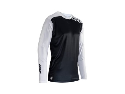 LEATT Tričko cyklistické Mtb Enduro 4.0 Jersey White – biela/čierna (Veľkosť M)