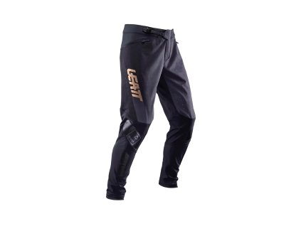 LEATT Nohavice cyklistické (detské) Mtb Gravity 4.0 Junior Pant Black – čierne/zlaté (Veľkosť M 130/140cm)