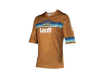 LEATT Tričko cyklistické Mtb Enduro 3.0 Jersey Peanut hnedá (Veľkosť L)