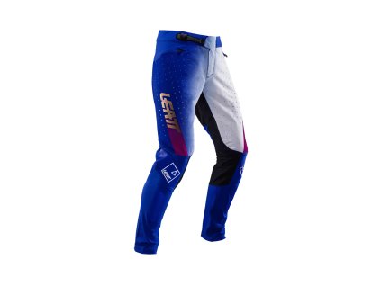 LEATT Nohavice cyklistické (detské) Mtb Gravity 4.0 Junior Pant Ultrablue – modré/biele (Veľkosť M 130/140cm)