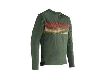 LEATT Tričko cyklistické Mtb Trail 4.0 Jersey Spinach – zelená (Veľkosť L)