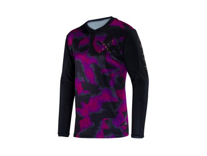 LEATT Tričko cyklistické Mtb Gravity 3.0 Jersey Purple fialová/čierna (Veľkosť L)